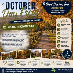 16 OCTOBER 2026 DAY ESCAPE - DAYLESFORD, VIC